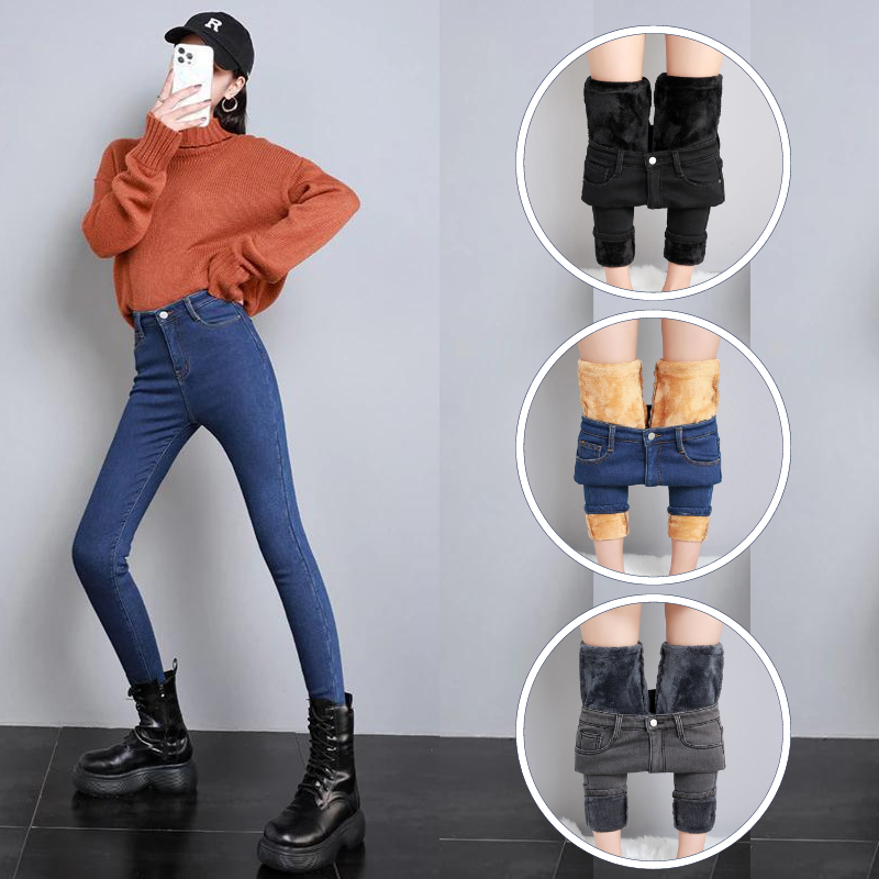 ModeParisienne® Myuran - Thermale Jeans | Rekbare Fleece-Gevoerde Skinny Jeans voor Vrouwen