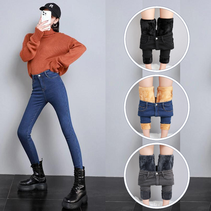 ModeParisienne® Myuran - Thermale Jeans | Rekbare Fleece-Gevoerde Skinny Jeans voor Vrouwen