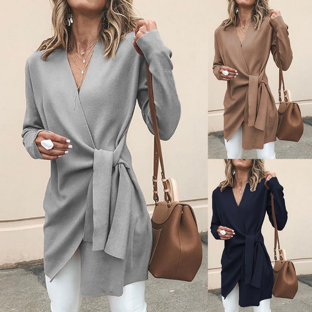 Augustyn Cardigan | Gebreid warm vest met riem voor dames