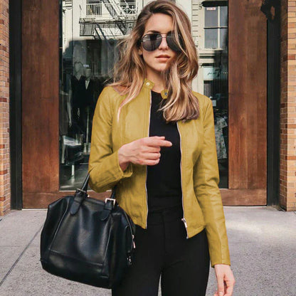 Nikki leren jas | Elegante leren look jas voor dames