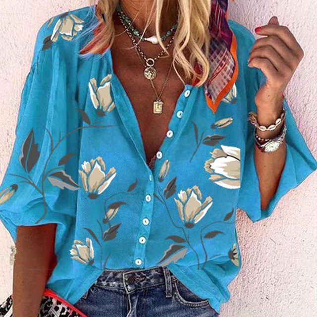 Patricia - Stijlvolle Zomerblouse met Vrolijke Prints voor Vrouwen