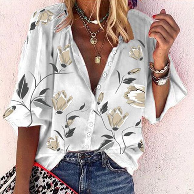 Patricia - Stijlvolle Zomerblouse met Vrolijke Prints voor Vrouwen