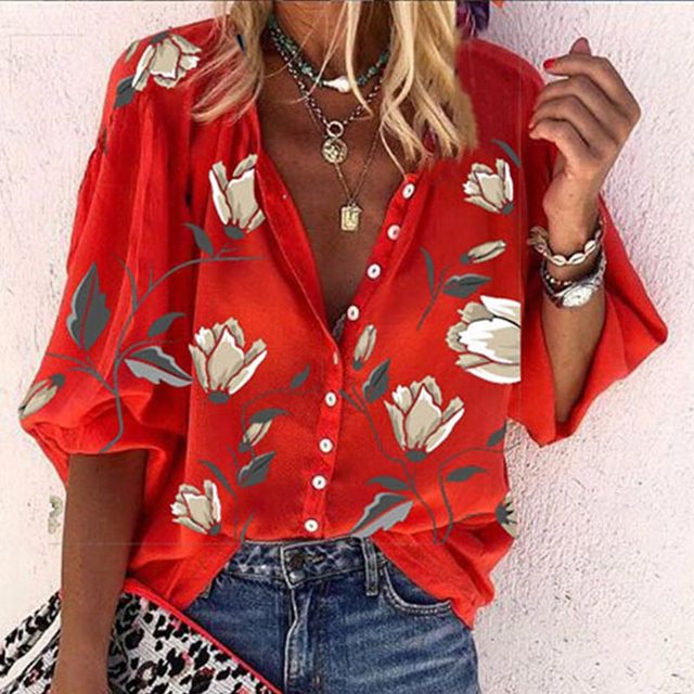 Patricia - Stijlvolle Zomerblouse met Vrolijke Prints voor Vrouwen