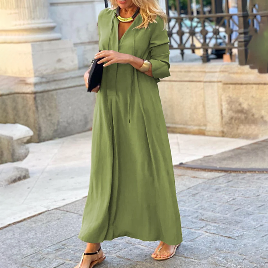 Izzy - Comfortabele, losvallende maxi-jurk