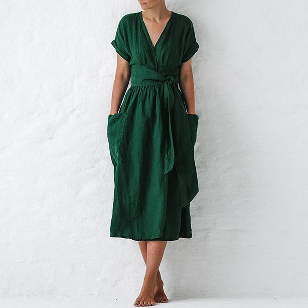 Avah - Elegante V-Hals Jurk