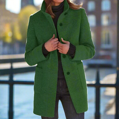 Weber Wollen Mantel | Elegante wollen jas voor dames met kraag
