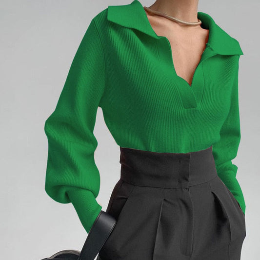 Groene trui met kraag
