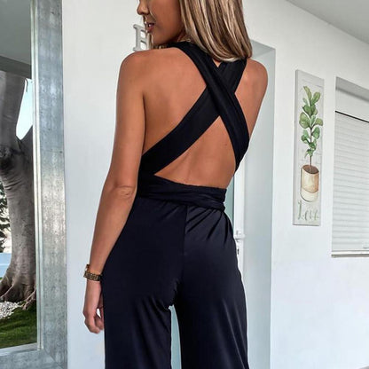 Victoria | Zomerse jumpsuit met wijde pijpen