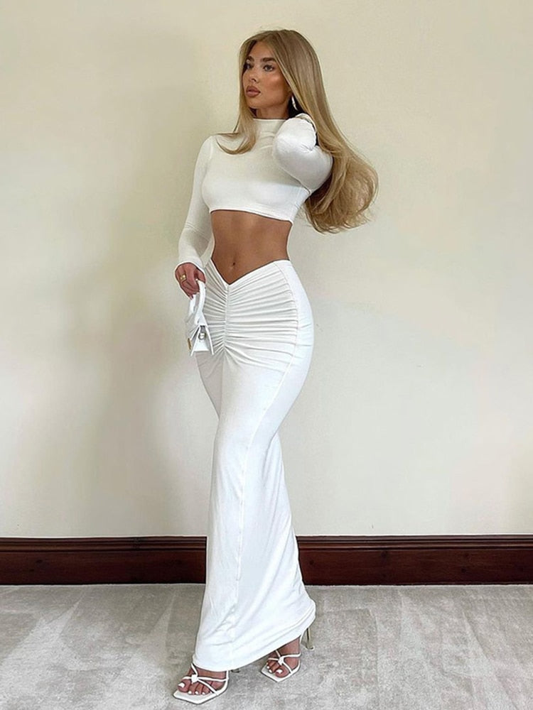 Two piece set met maxi rok