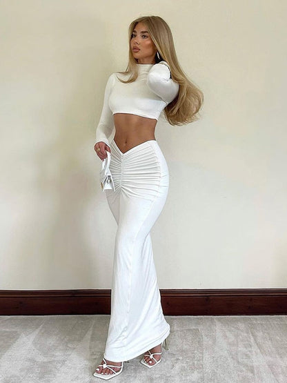 Two piece set met maxi rok