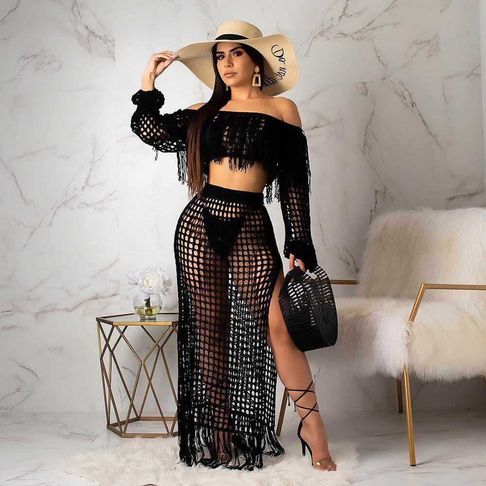 Two piece set cover-up