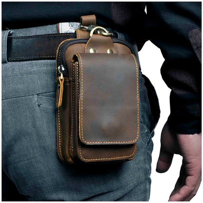 Echt lederen heren waist bag