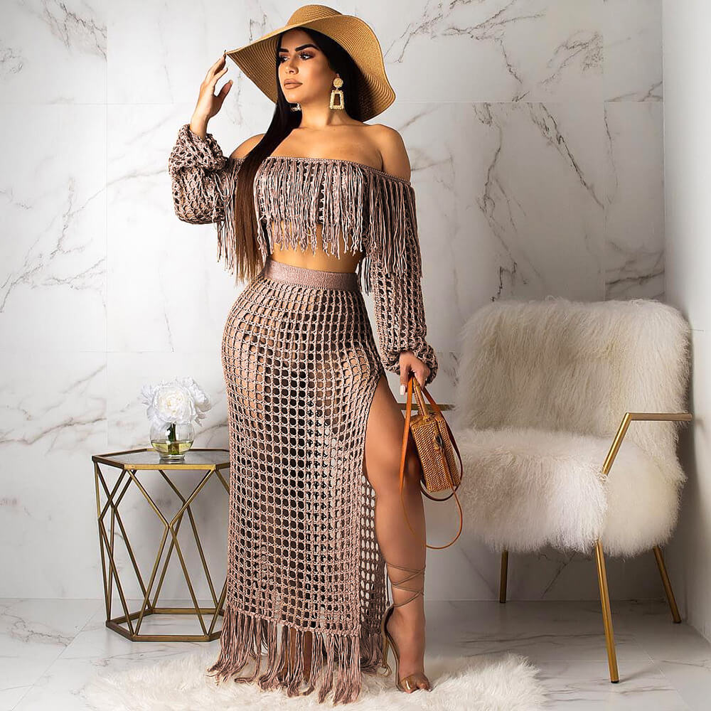 Two piece set cover-up