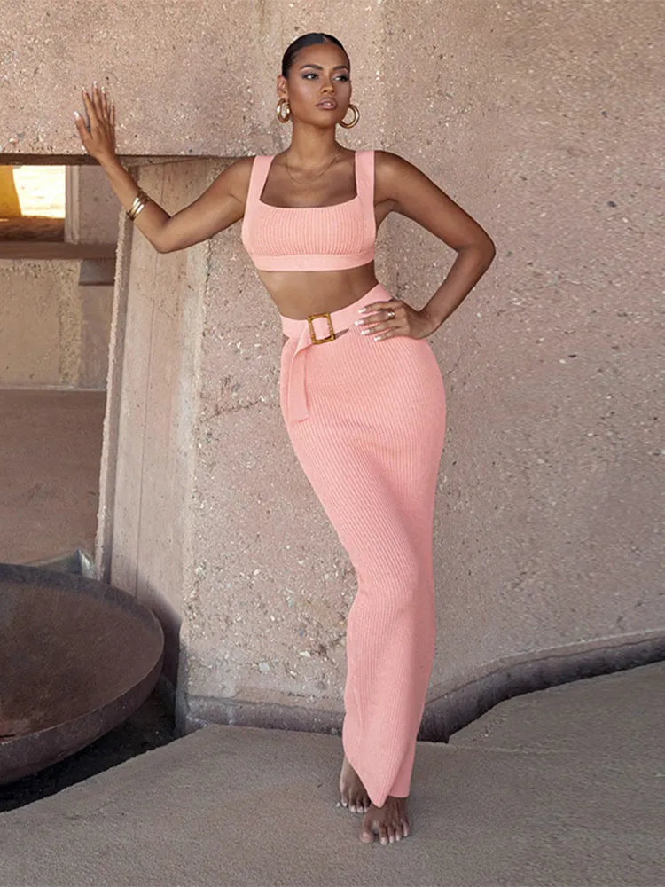 Two piece set maxi rok