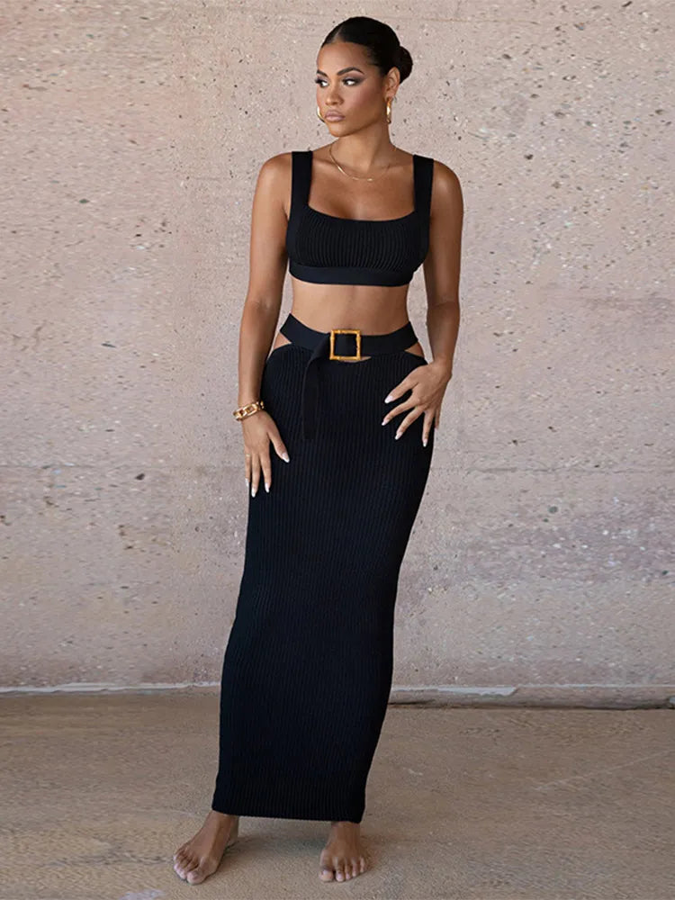 Two piece set maxi rok