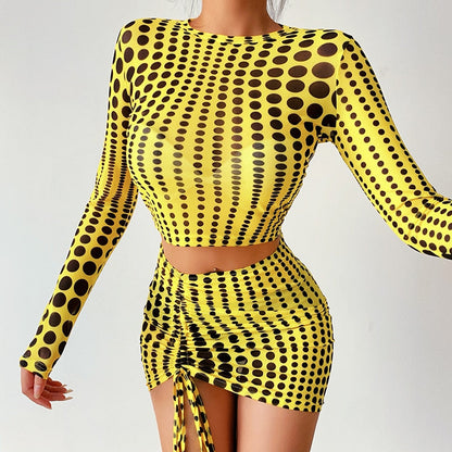 Two piece set geel/ zwart
