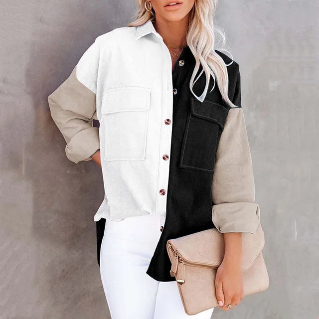 Kira | Corduroy oversized blouse met zakken