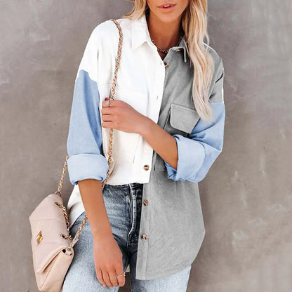 Kira | Corduroy oversized blouse met zakken