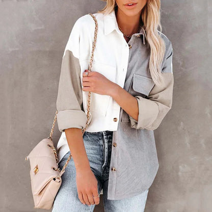 Kira | Corduroy oversized blouse met zakken