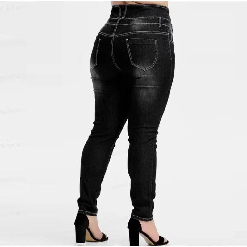 ModeParisienne® Analin - Chique Geknöpfte Rokkenjeans