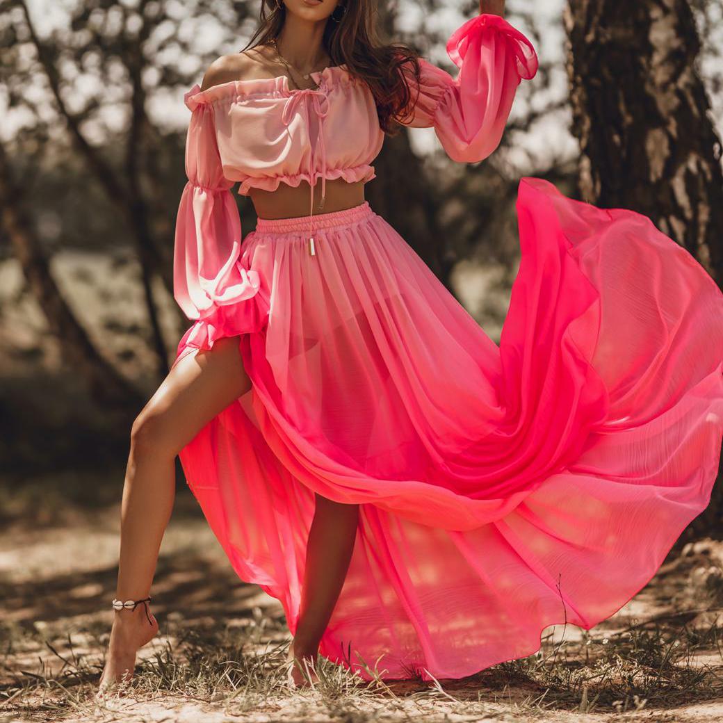 Co-ord set met kleuroverloop