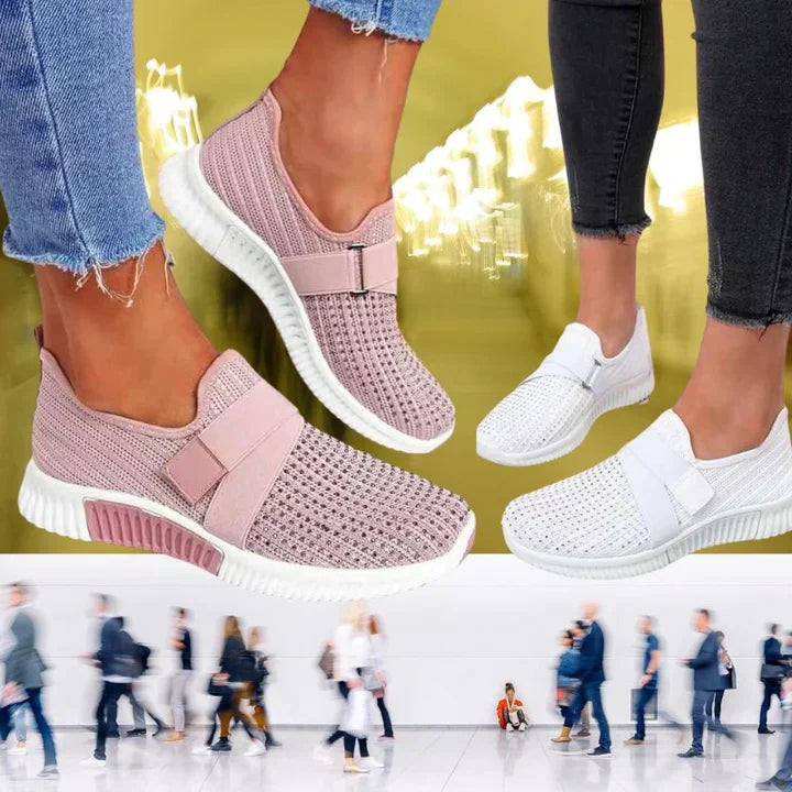 Barbie - Slip-On Dames Sneakers met Klittenband | Verbeter je Loophouding!