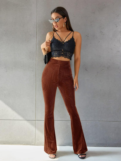 Corduroy broek met hoge taille - Andrea