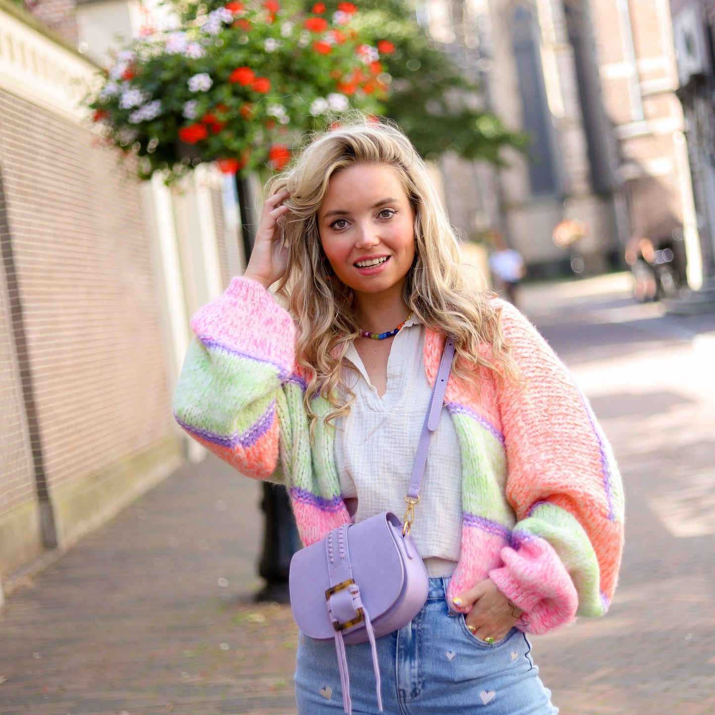 Cadence - Vrolijk Gekleurd Streepjesvest voor Dame