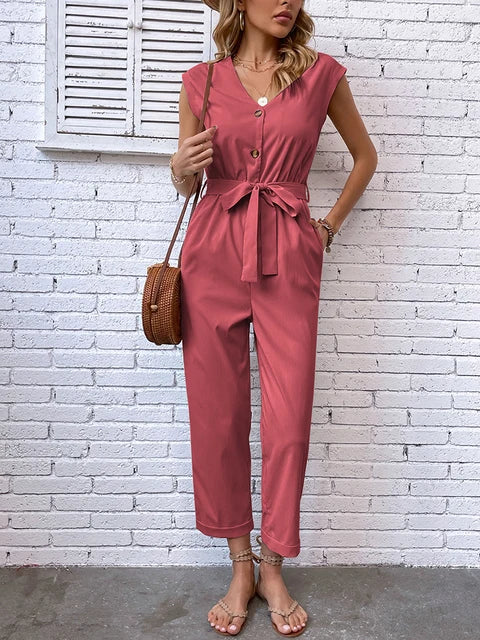 Virginia | Casual jumpsuit met korte mouwen
