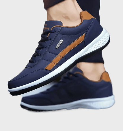 Clarkson -  Tweekleurige herensneakers met veters en print