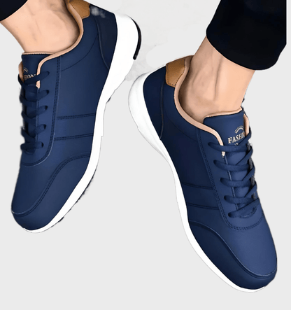 Clarkson -  Tweekleurige herensneakers met veters en print