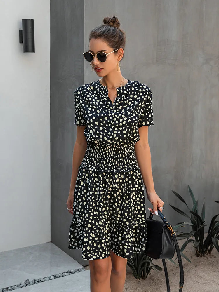 Jillian - Trendy en Comfortabele Zomerjurk met Ruches voor Vrouwen
