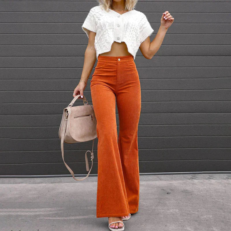 Nealie - Trendy uitlopende broek