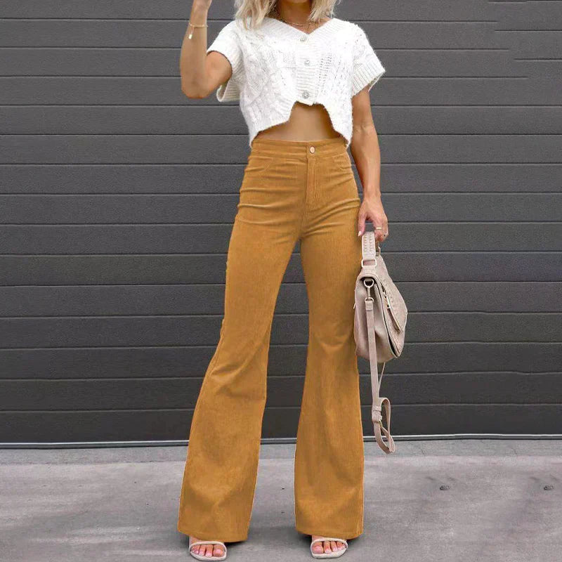 Nealie - Trendy uitlopende broek