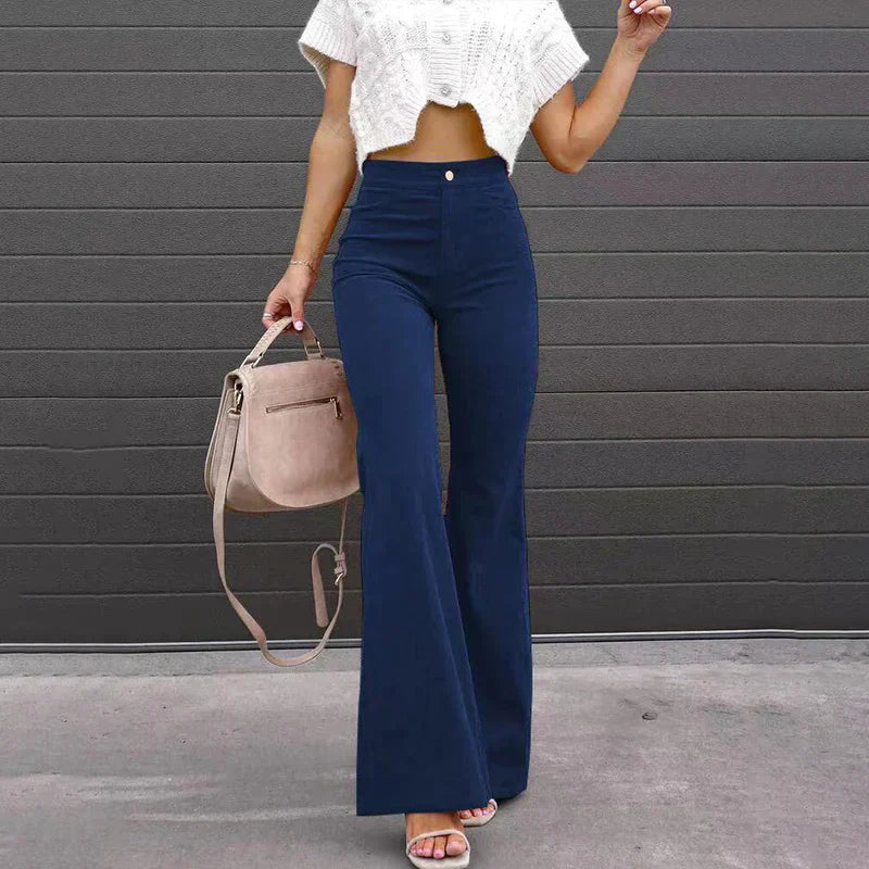 Nealie - Trendy uitlopende broek