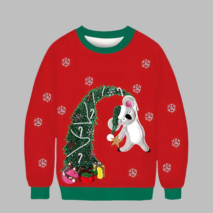 Alina Kersttrui | Kerstmotief 3D-geprinte unisex trui