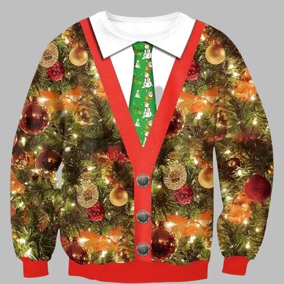 Alina Kersttrui | Kerstmotief 3D-geprinte unisex trui