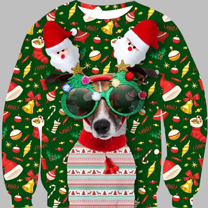 Alina Kersttrui | Kerstmotief 3D-geprinte unisex trui