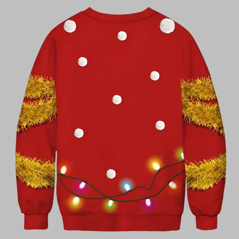 Alina Kersttrui | Kerstmotief 3D-geprinte unisex trui