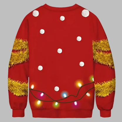 Alina Kersttrui | Kerstmotief 3D-geprinte unisex trui