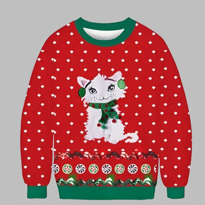 Alina Kersttrui | Kerstmotief 3D-geprinte unisex trui