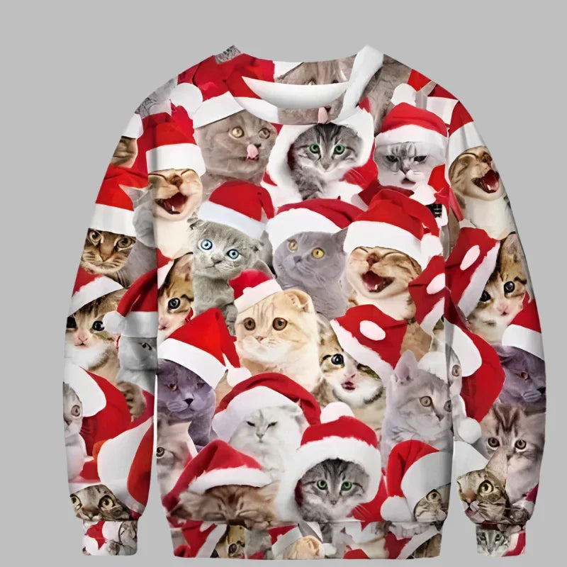 Alina Kersttrui | Kerstmotief 3D-geprinte unisex trui