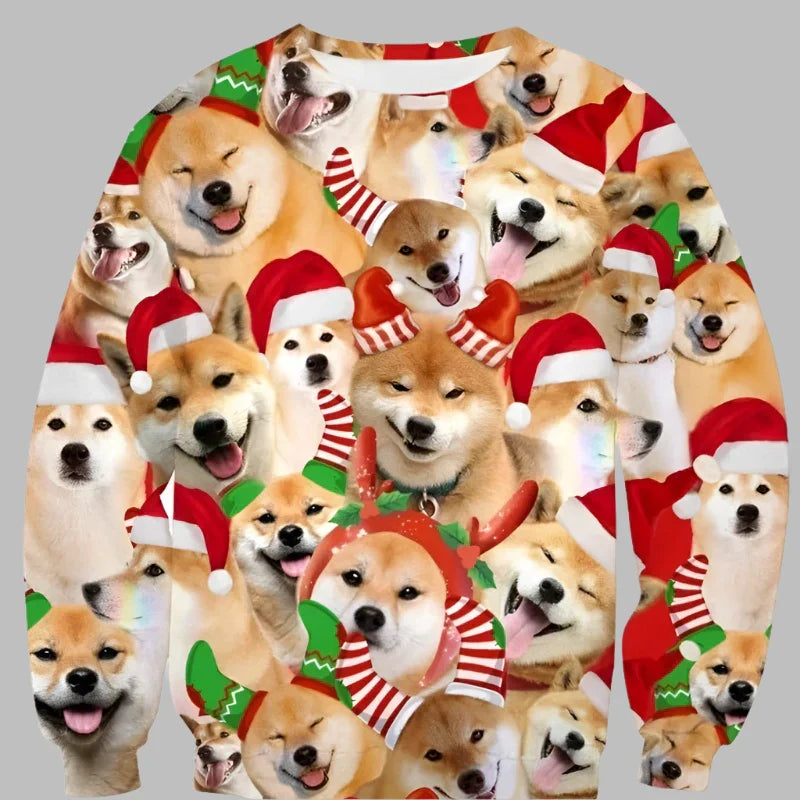 Alina Kersttrui | Kerstmotief 3D-geprinte unisex trui