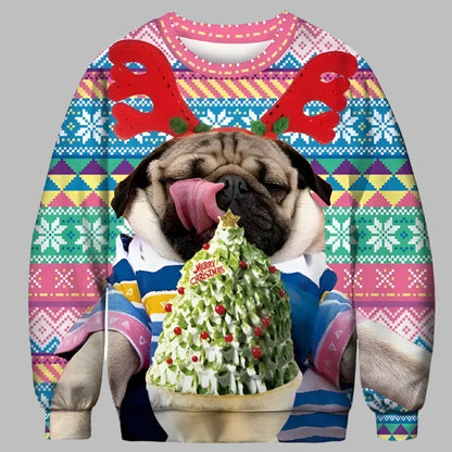 Alina Kersttrui | Kerstmotief 3D-geprinte unisex trui