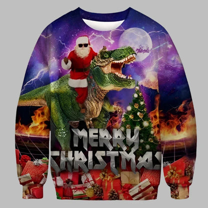 Alina Kersttrui | Kerstmotief 3D-geprinte unisex trui