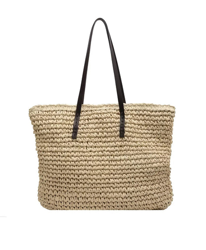 Ecochic | stijlvolle geweven shopper met lange handvatten