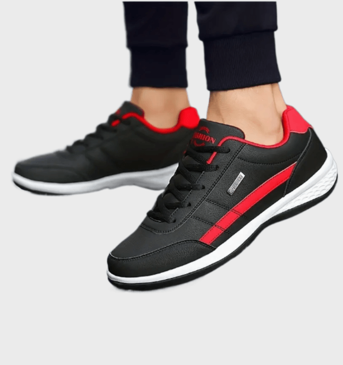 Cyrus -  Laag uitgesneden sneakers met veters voor heren met print aan de zijkant