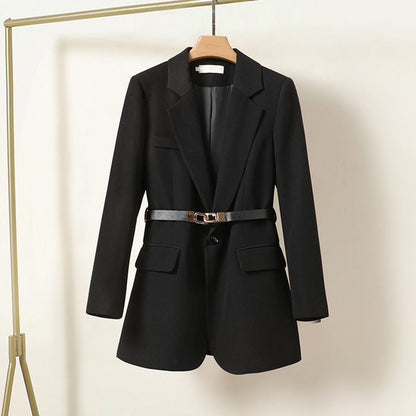 Lisa | Nette lange blazer met riem voor dames