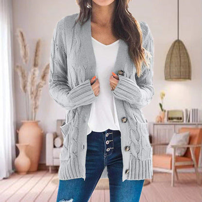 Atelier Cardigan | Lang zacht gebreid vest met zakken voor dames