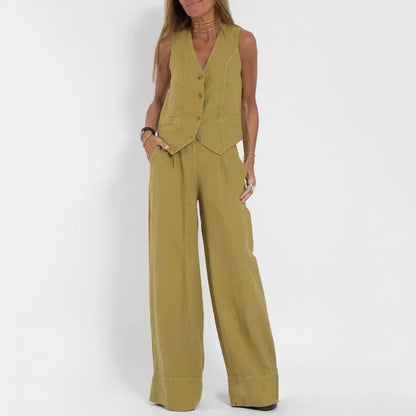 Lucille - stijlvolle losse set [vest + broek]
